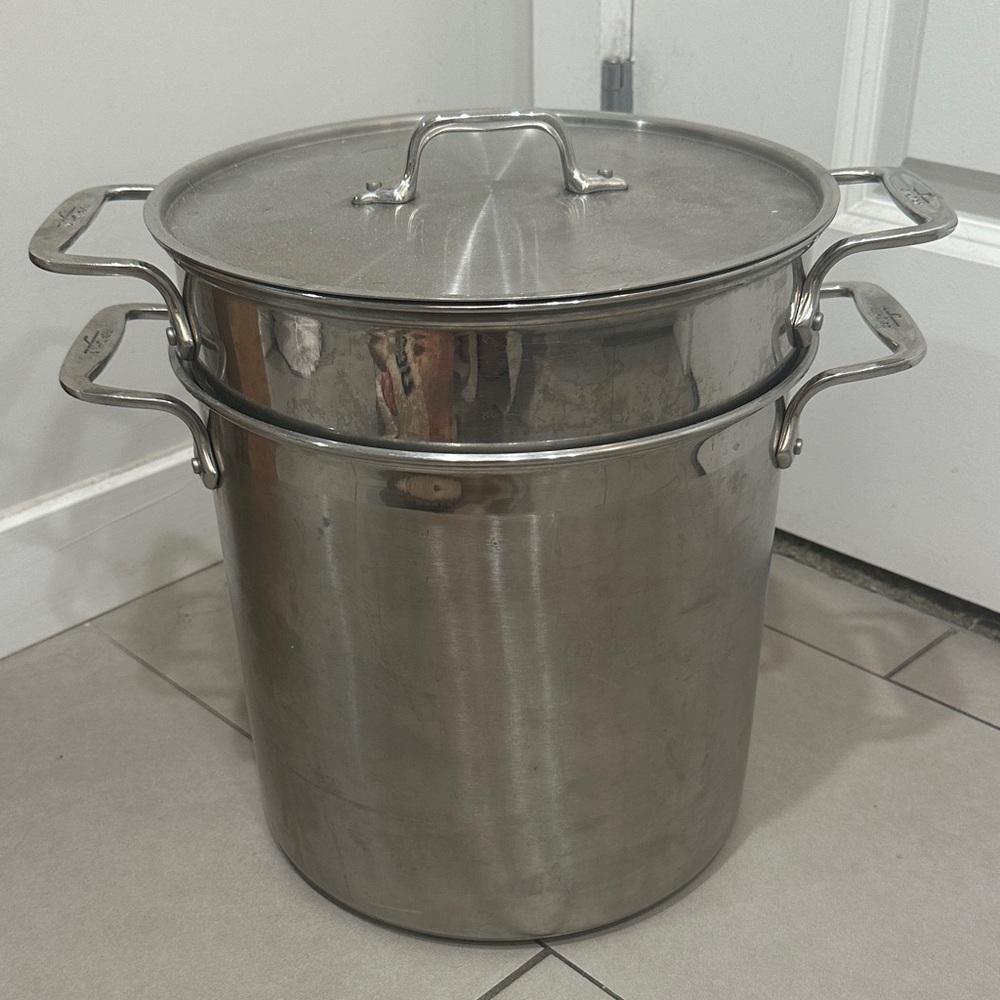 All Clad Simply Strain Stainless Steel Multi Pot